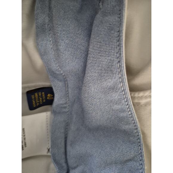 Polo Ralph Lauren Chino Shorts Men's Size 40 White Stretch Classic Fit 9" - Picture 3 of 3